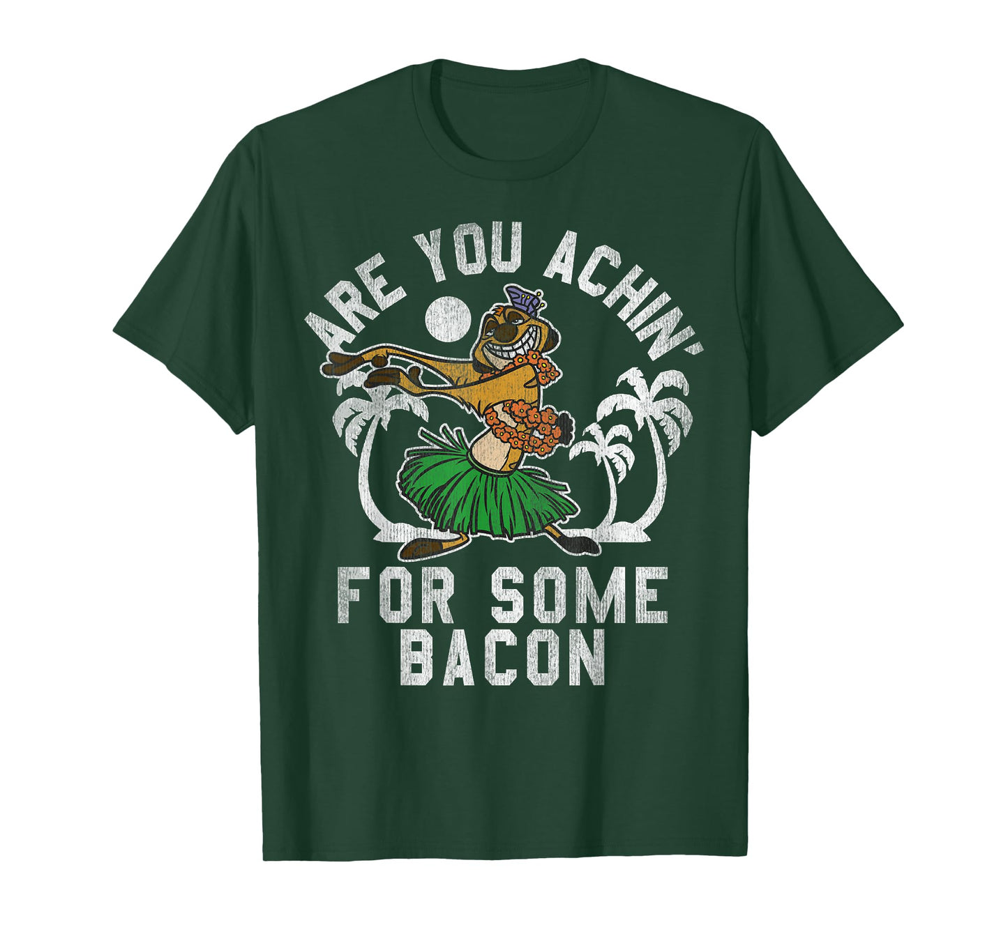 Disney The Lion King Timon Achin' Bacon Distressed Hula T-Shirt