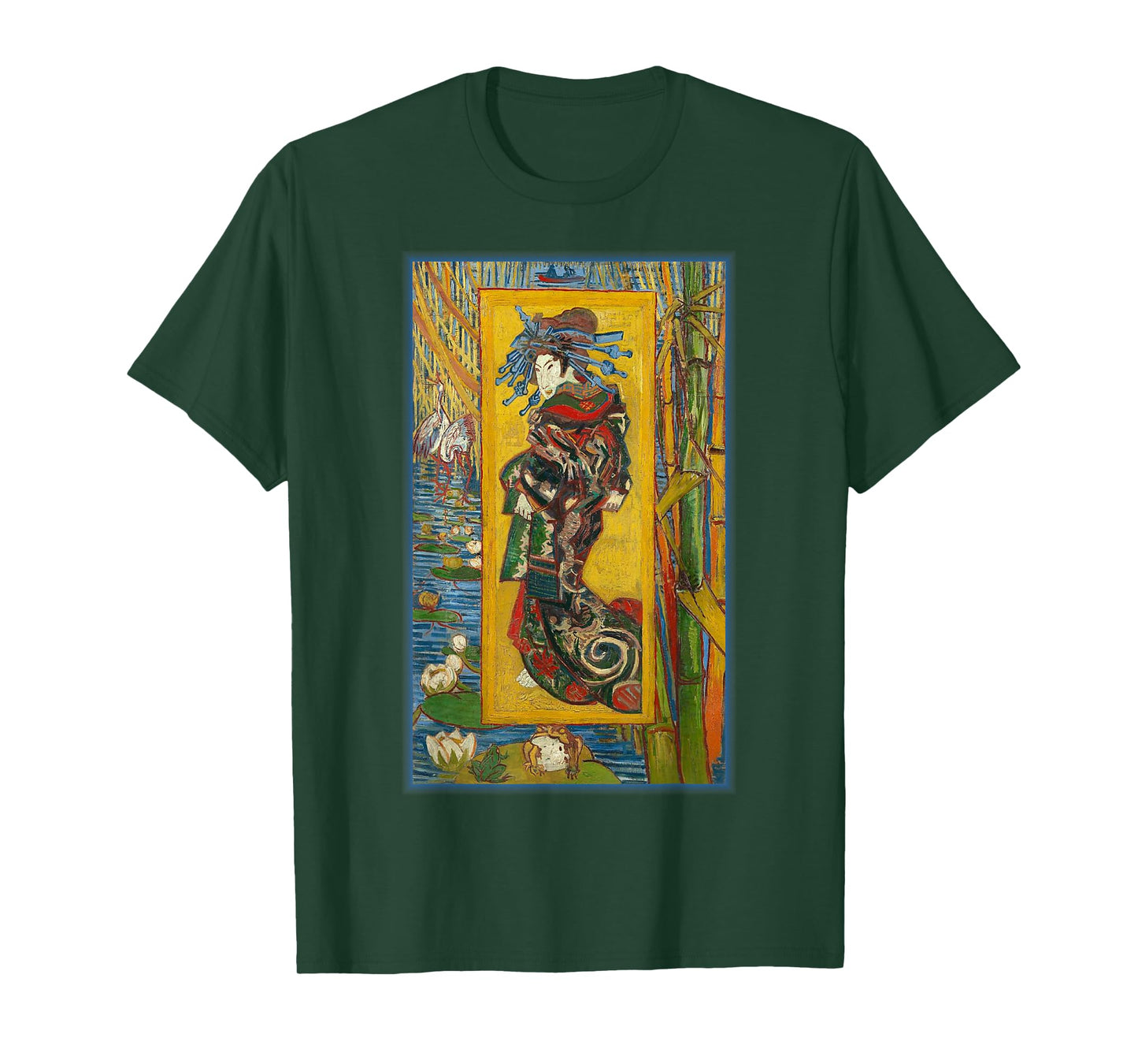 Courtesan Van Gogh Japanese Impressionist Painting T-Shirt