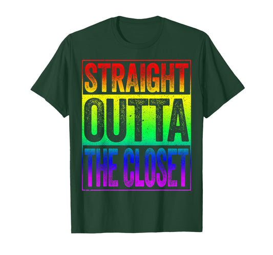 Straight Outta The Closet Shirt LGBT Pride T-Shirt