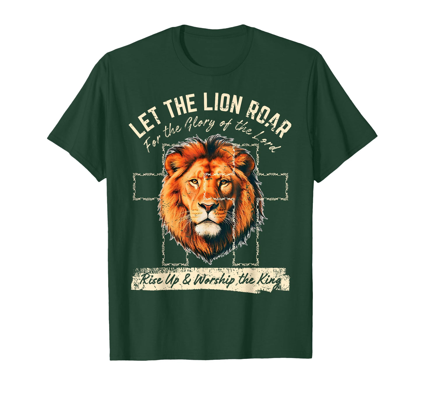 LET The Lion Roar – Christian Faith Lion. Graphic Tee T-Shirt