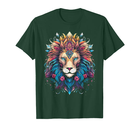 Lion colorful lions From Africa Day of the Dead T-Shirt