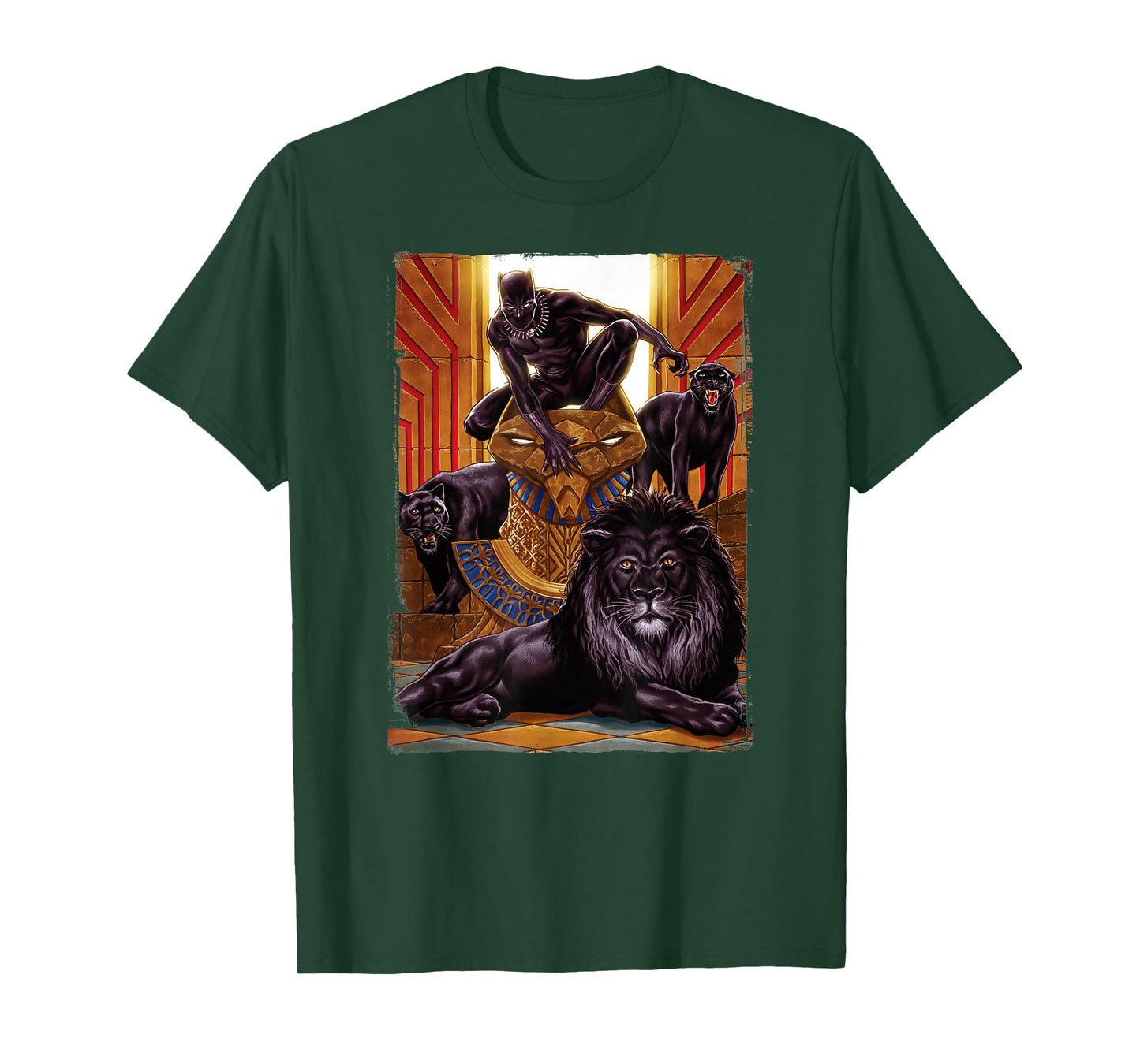 Marvel Black Panther King in The Lion's Den Graphic T-Shirt T-Shirt