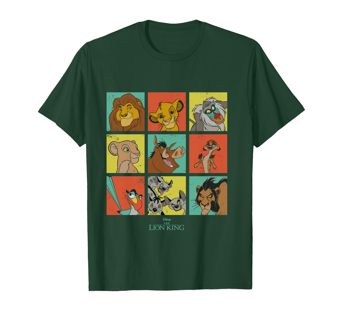 Disney The Lion King Characters 90s Grid Long Sleeve T-Shirt