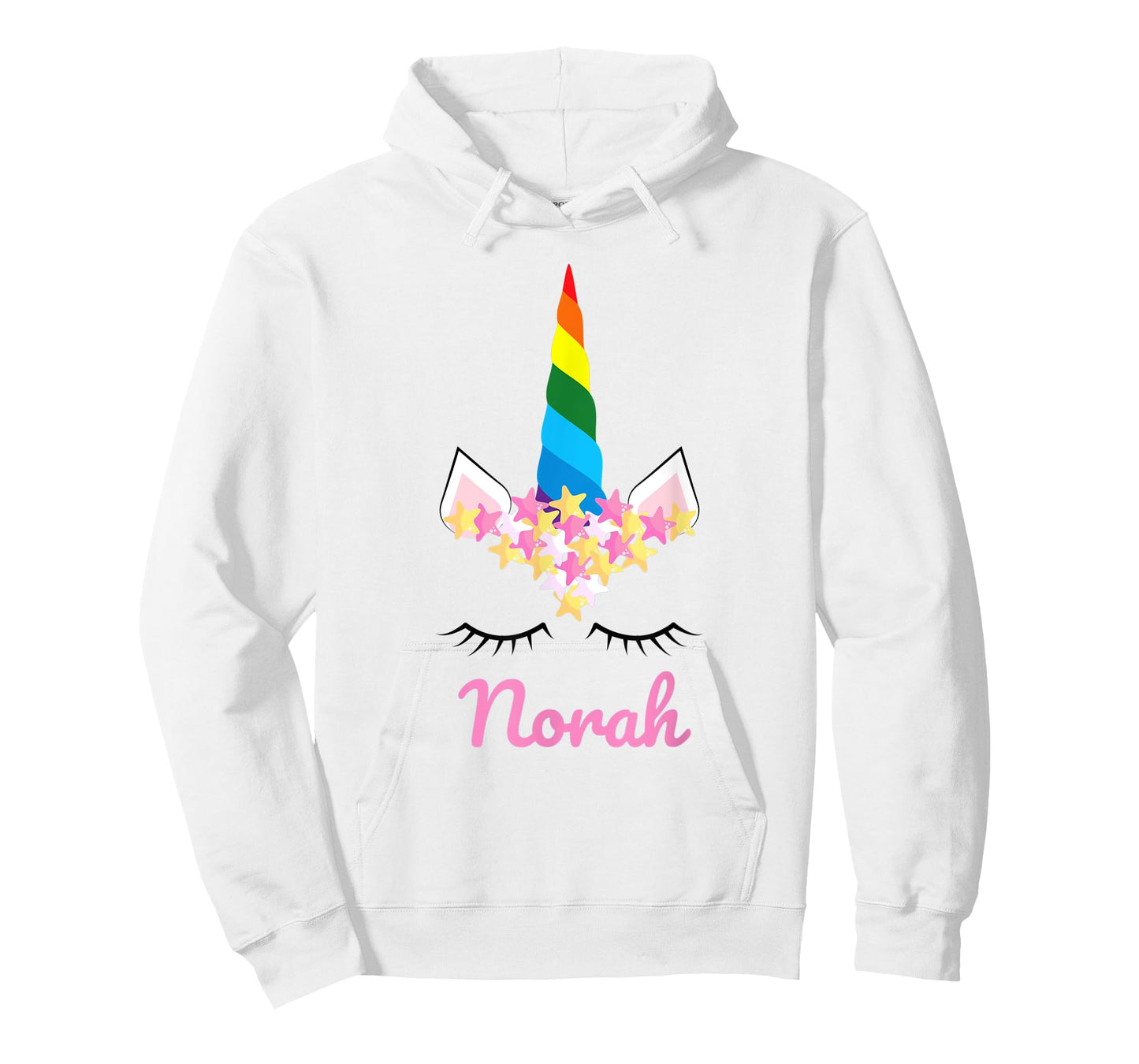 Cute Girls Unicorn Personalized Norah Rainbow Unicorn T-Shirt