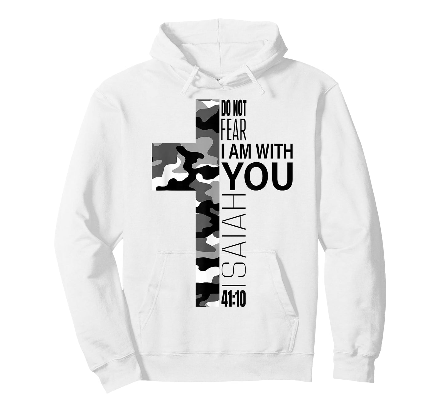 White Camo Do Not Fear Christian Verse Religious Couples T-Shirt