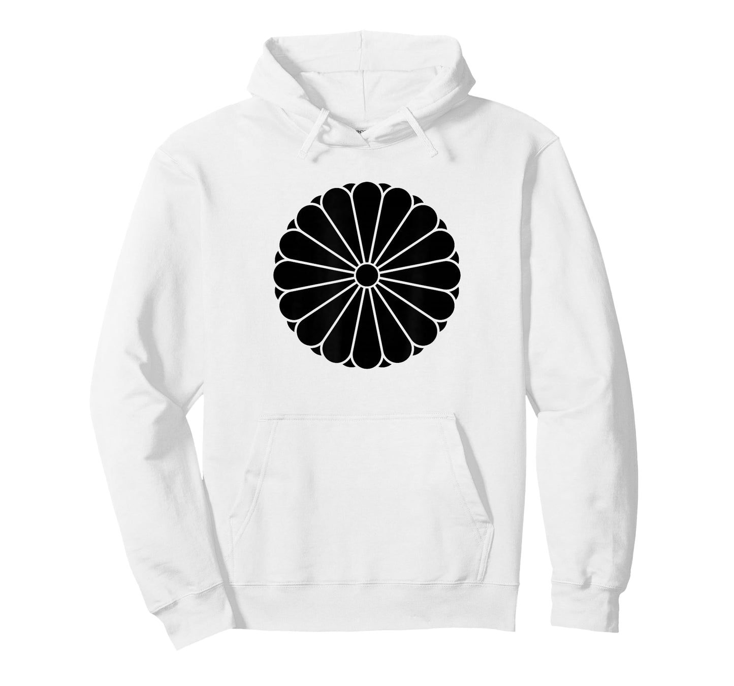 Kiku Chrysanthemum Imperial Mon Black Vector Art T-Shirt