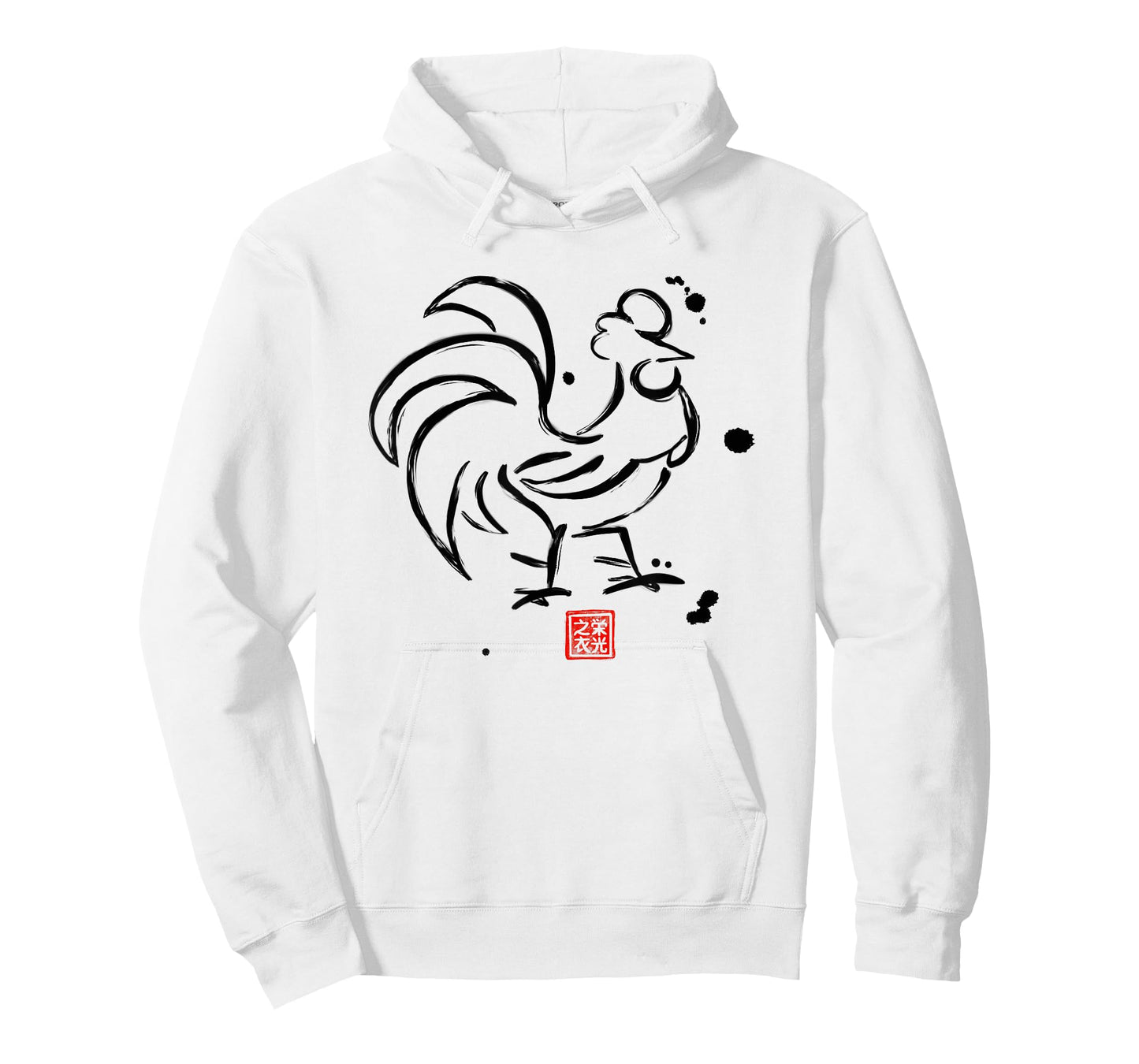 Chinese Zodiac Rooster Sumi-e Tee - Design T-Shirt