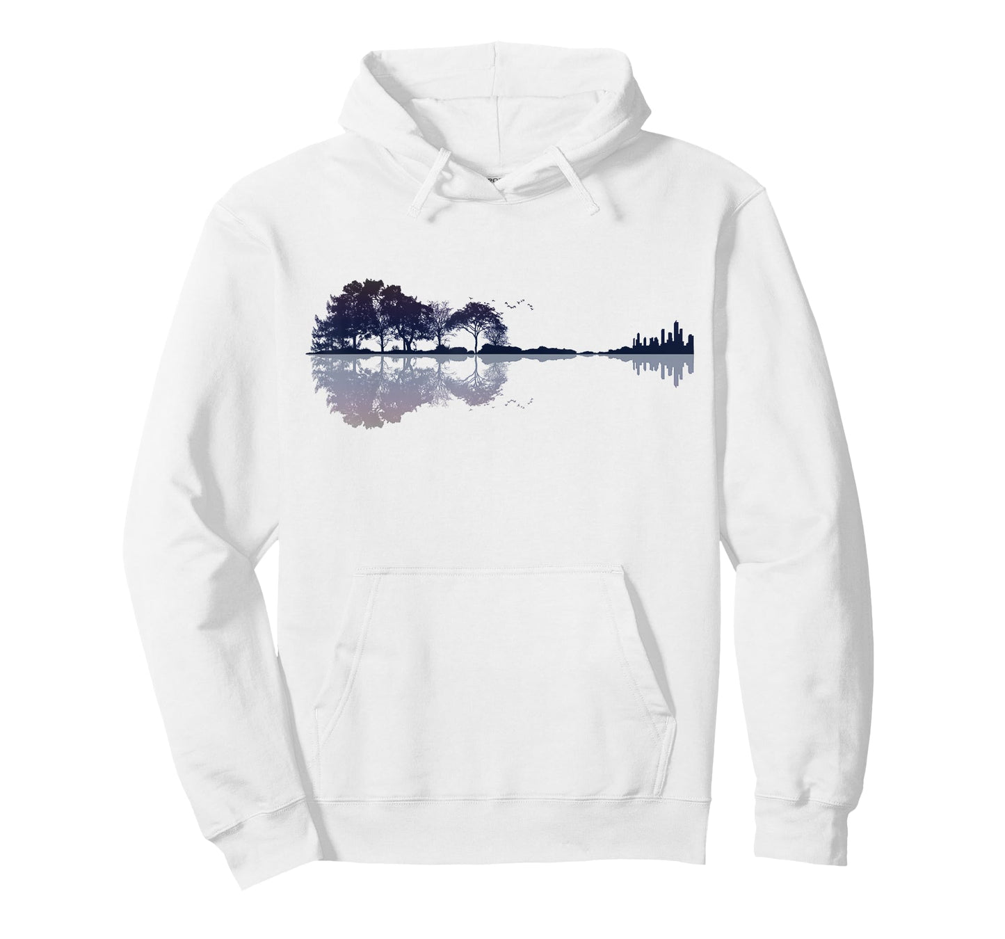 Rainbow Purple Nature Guitar Music T Shirt Design T-Shirt