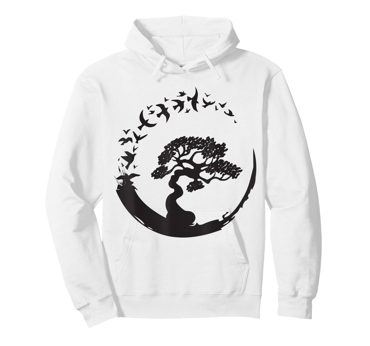 Bonsai Tree T-shirt Japanese Enso Circle Birds Gift