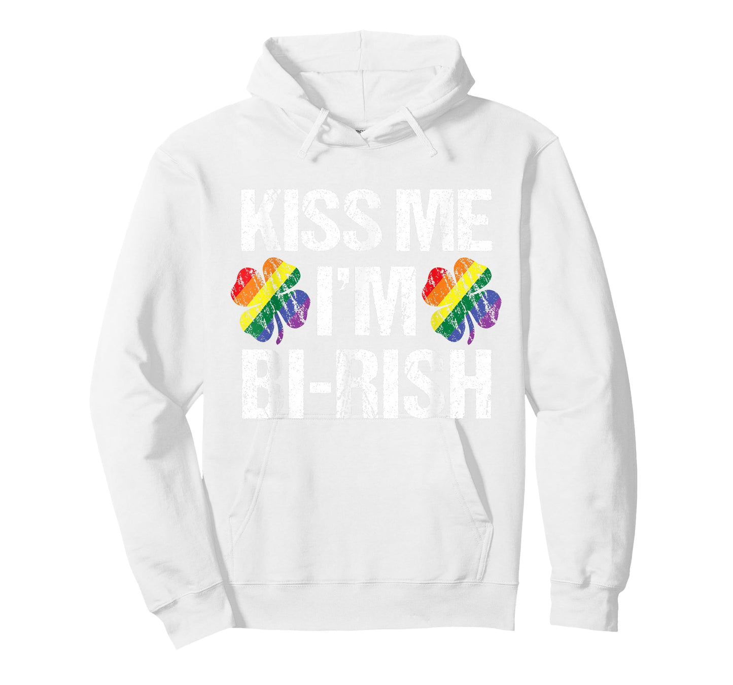 St Patrick's Day Kiss Me I'm Bi-rish Tshirt Bisexual Rainbow