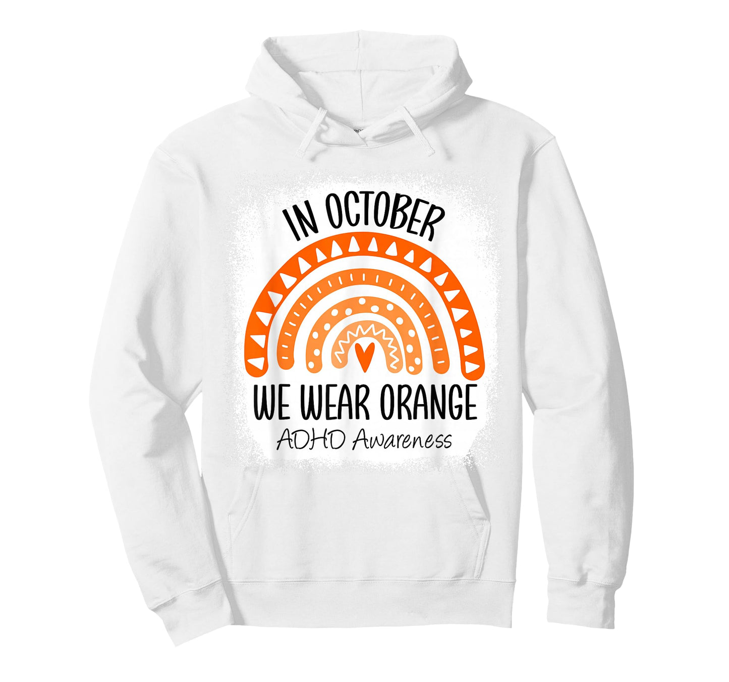 Rainbow in October We Wear Orange ADHD Awareness Ribbon T-Shirt