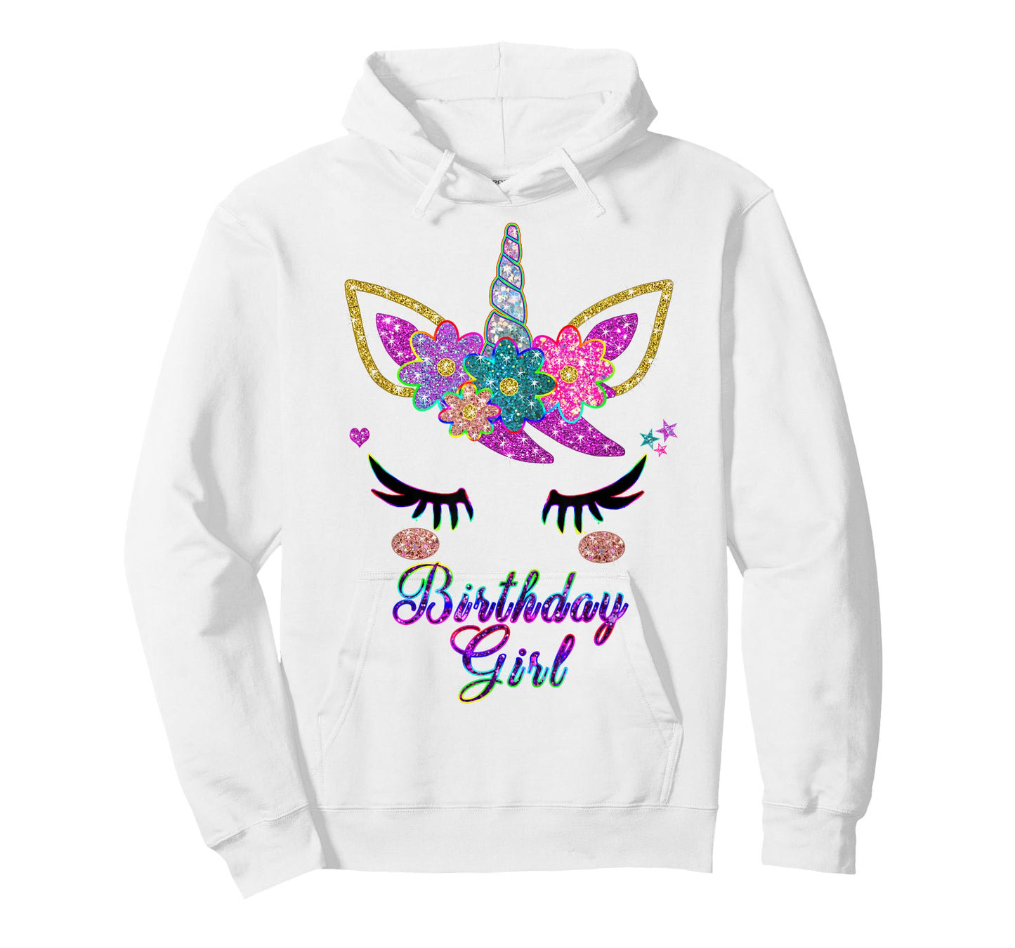 Rainbow Unicorn Birthday T-Shirt, Birthday Girl Outfit T-Shirt
