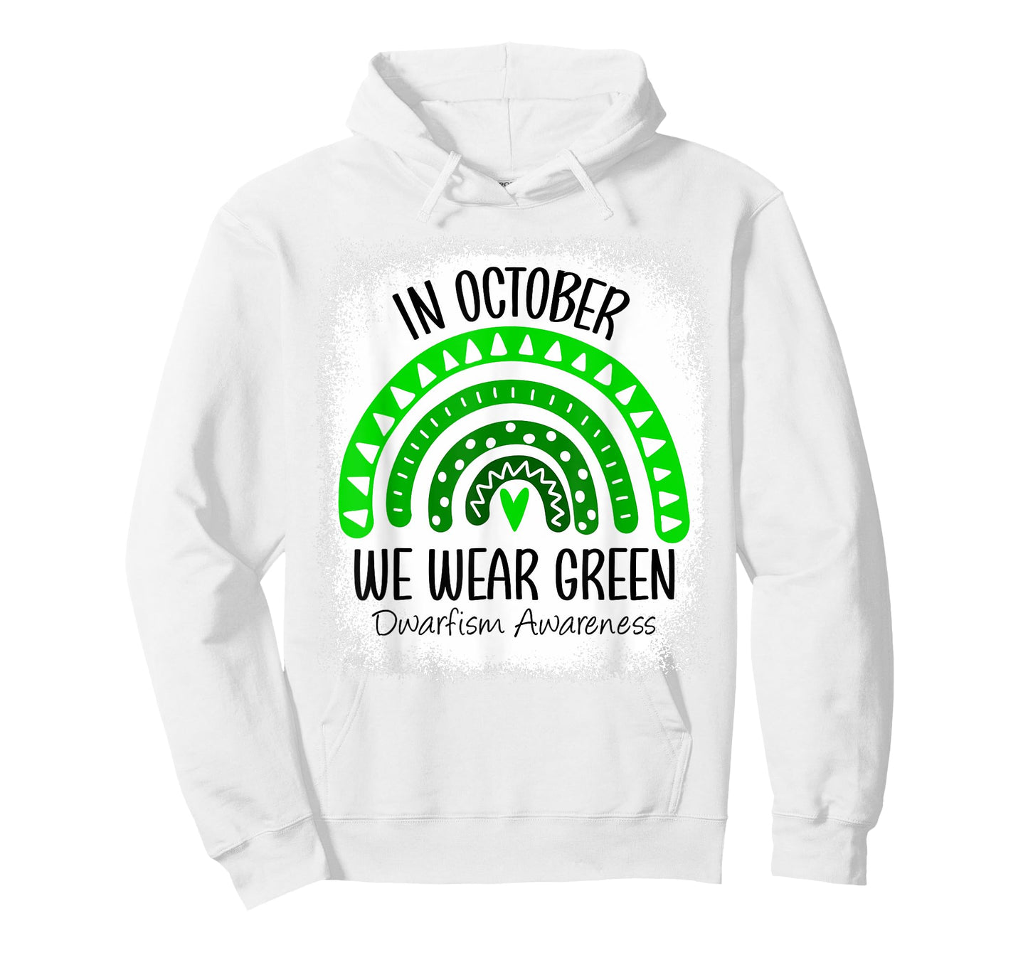 Rainbow In October We Wear Green Dwarfism Awareness Ribbon T-Shirt
