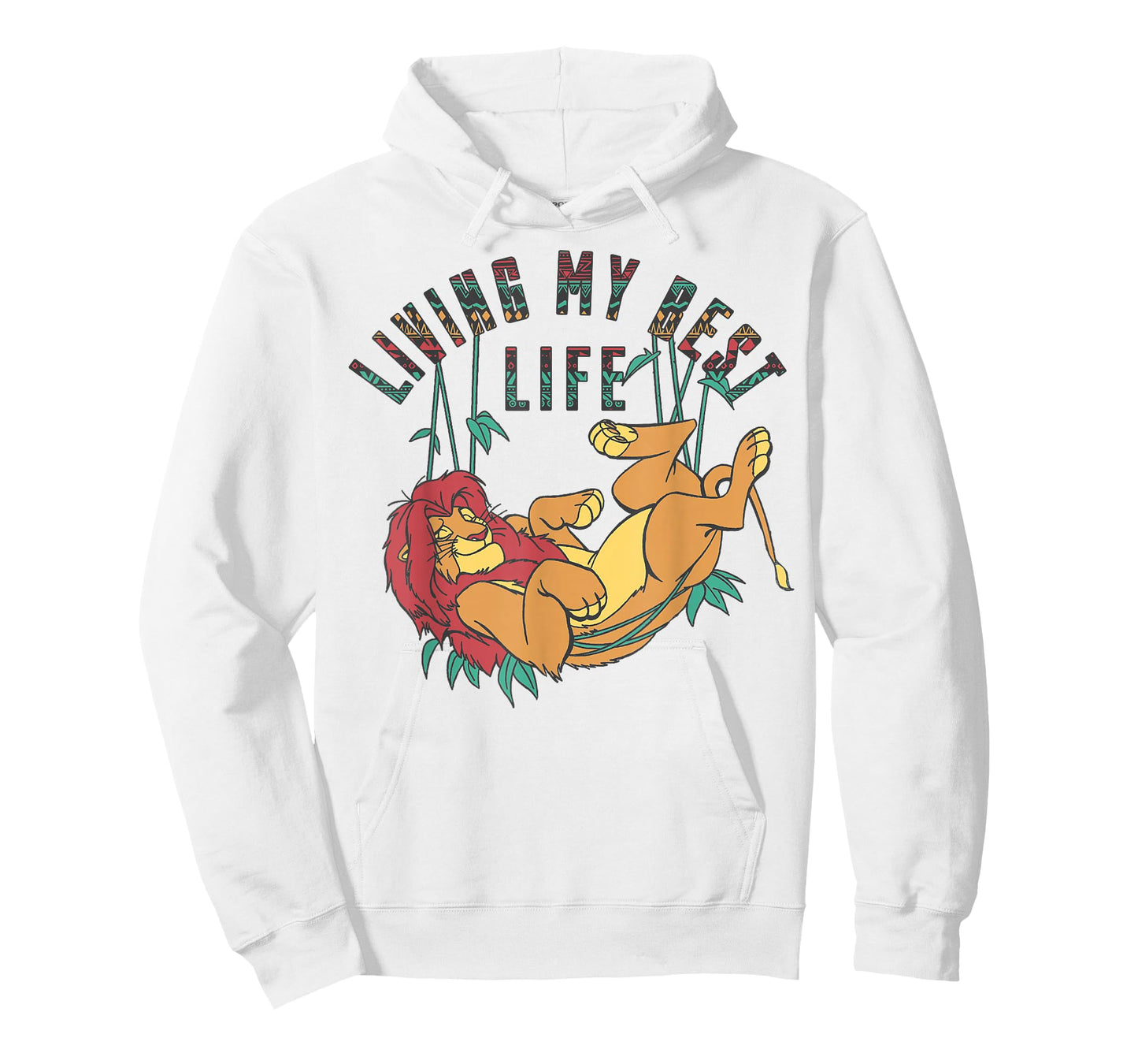 Disney The Lion King Living My Best Life Simba Text Fill T-Shirt