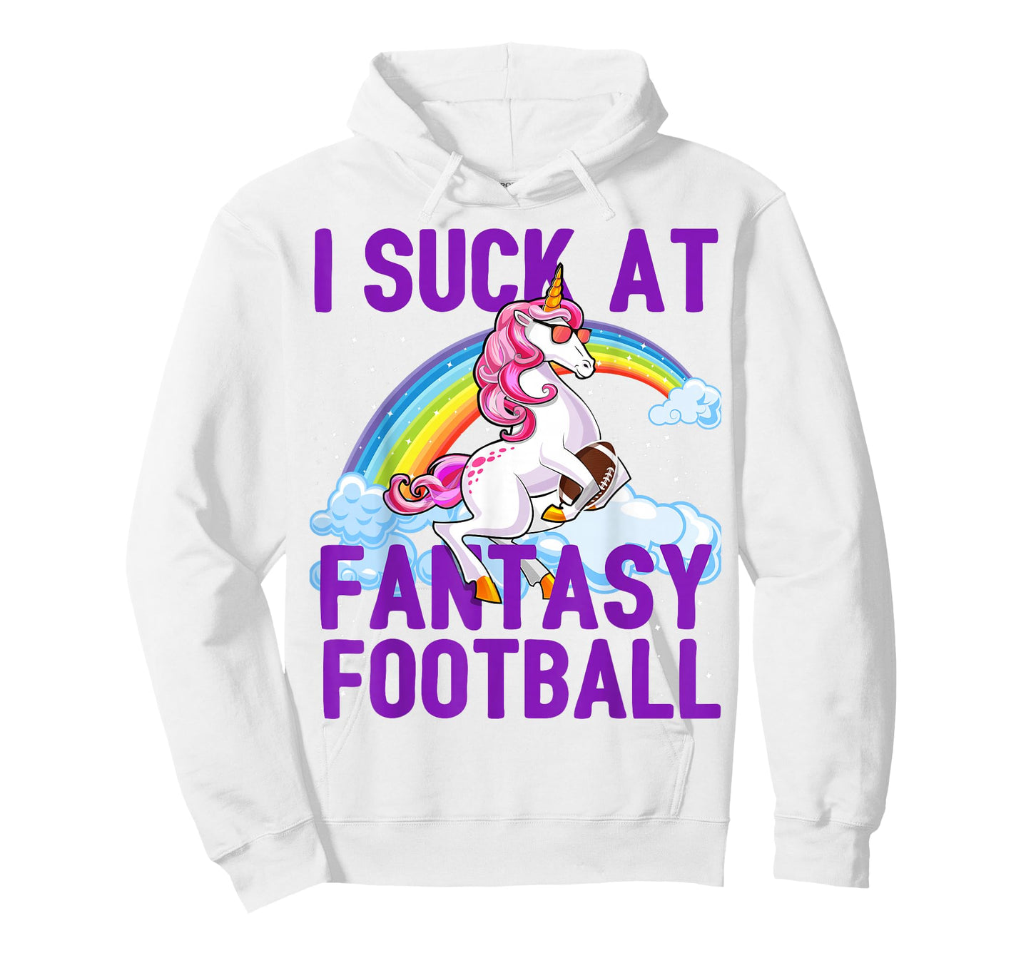 I Suck at Fantasy Football Unicorn Rainbow Loser Men Gift T-Shirt