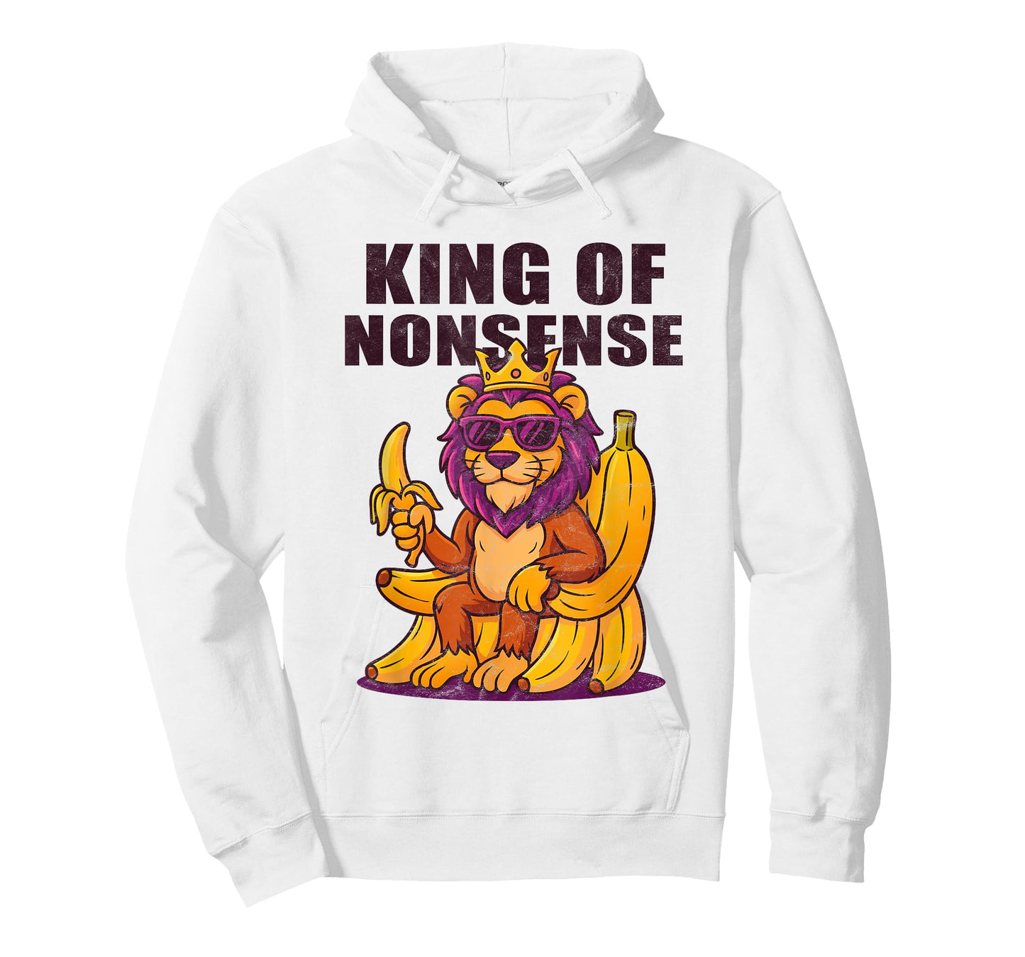 Lion Brainrot Meme King of Nonsense Banana Word Surreal 2025 T-Shirt
