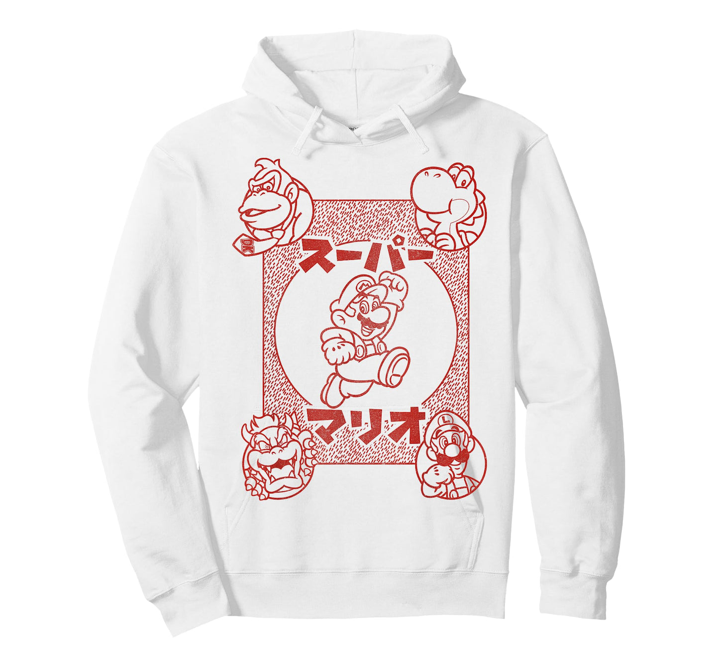 Super Mario Characters Kanji Portrait Graphic T-Shirt T-Shirt