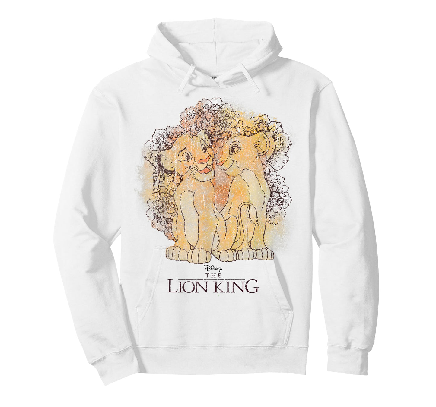 Disney Lion King Simba and Nala Watercolor Graphic T-Shirt T-Shirt
