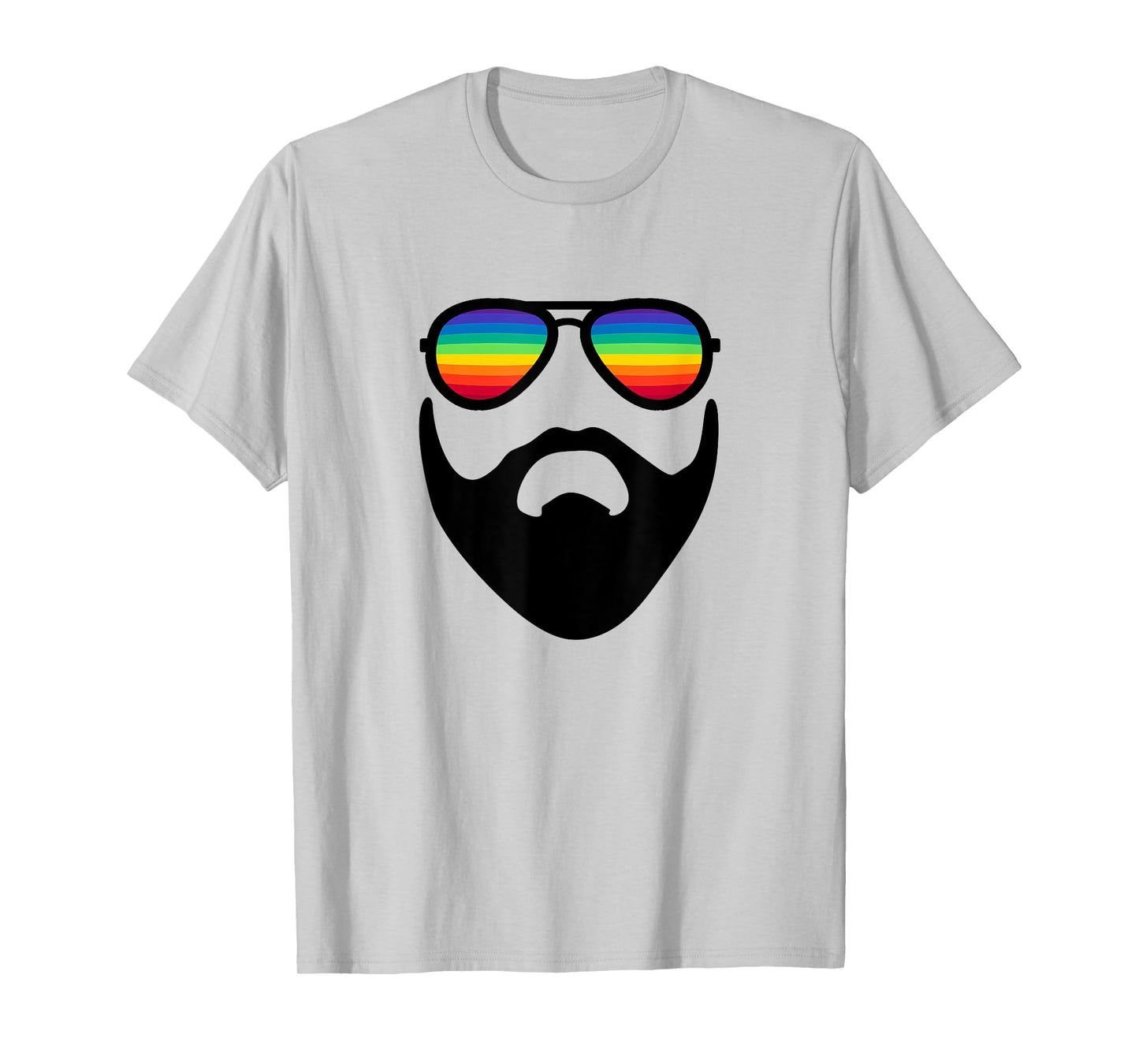 Beard with Rainbow Sunglasses T-Shirt