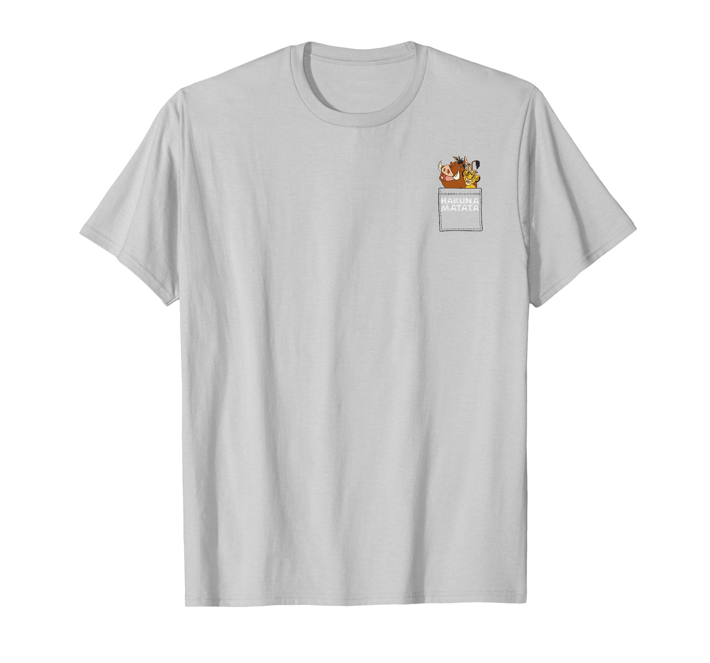 Disney Lion King Hakuna Matata Friends Pocket Graphic Tee T-Shirt