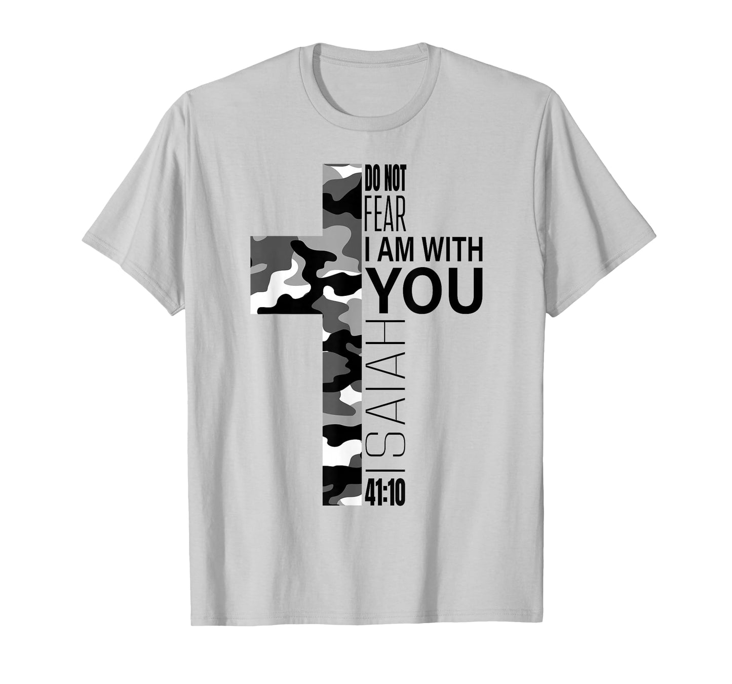 White Camo Do Not Fear Christian Verse Religious Couples T-Shirt