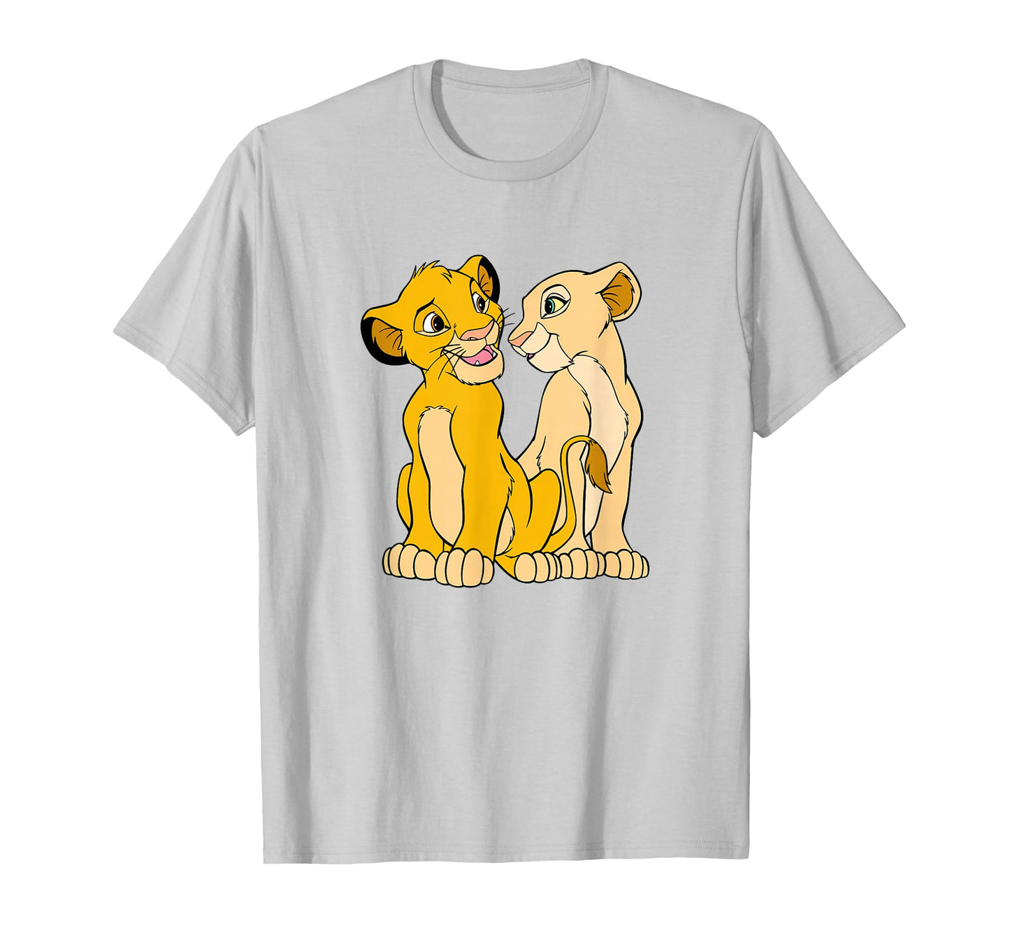 Disney The Lion King Cute Simba Nala Big Chest Portraits T-Shirt