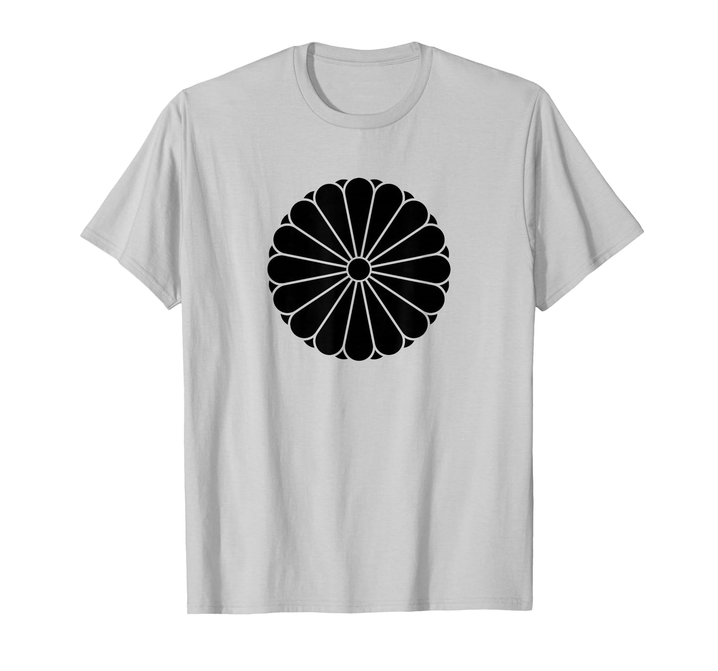 Kiku Chrysanthemum Imperial Mon Black Vector Art T-Shirt