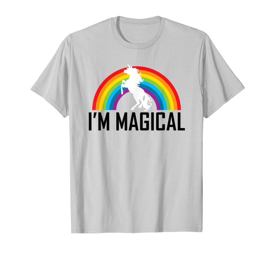 Unicorn I'm Magical Rainbow T Shirt for Girl Women Kids Gift T-Shirt