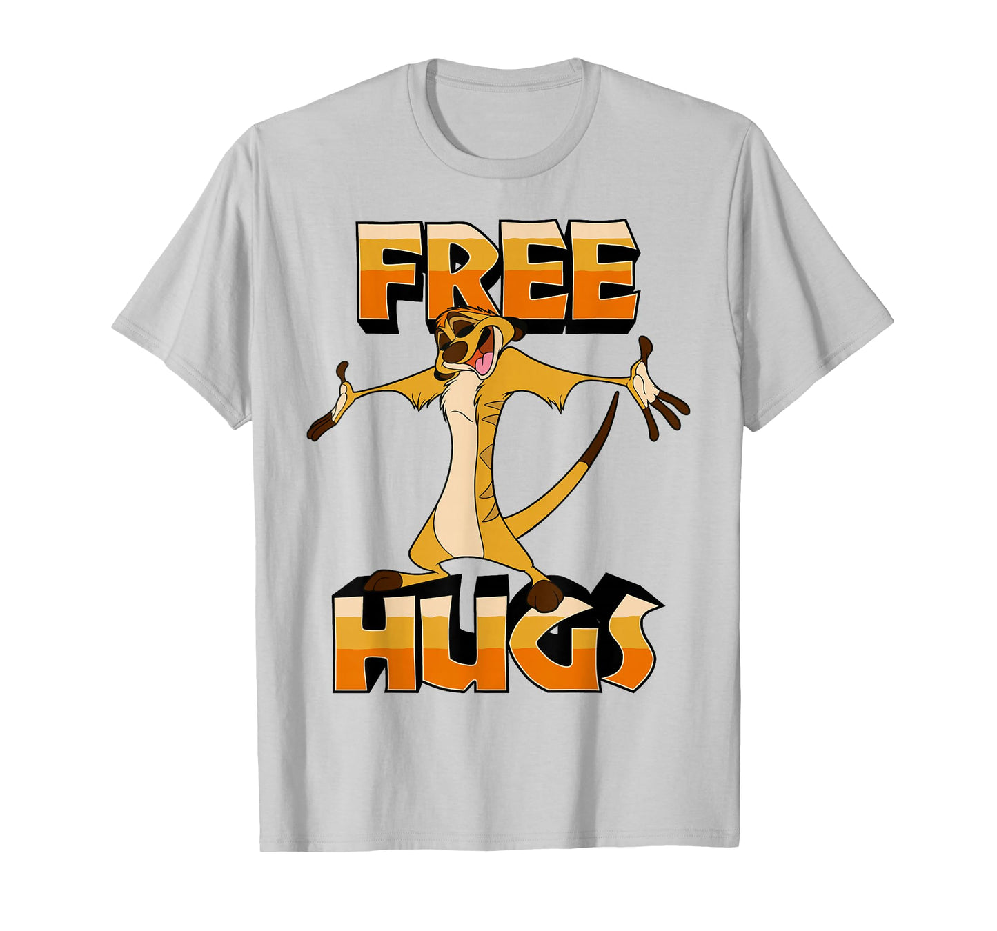 Disney The Lion King Timon Free Hugs Retro Vintage Logo T-Shirt