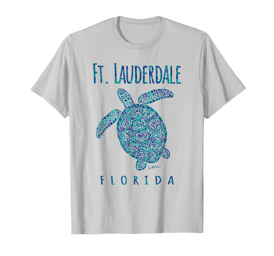 JCombs Lauderdale FL Sea Turtle Beach T-Shirt