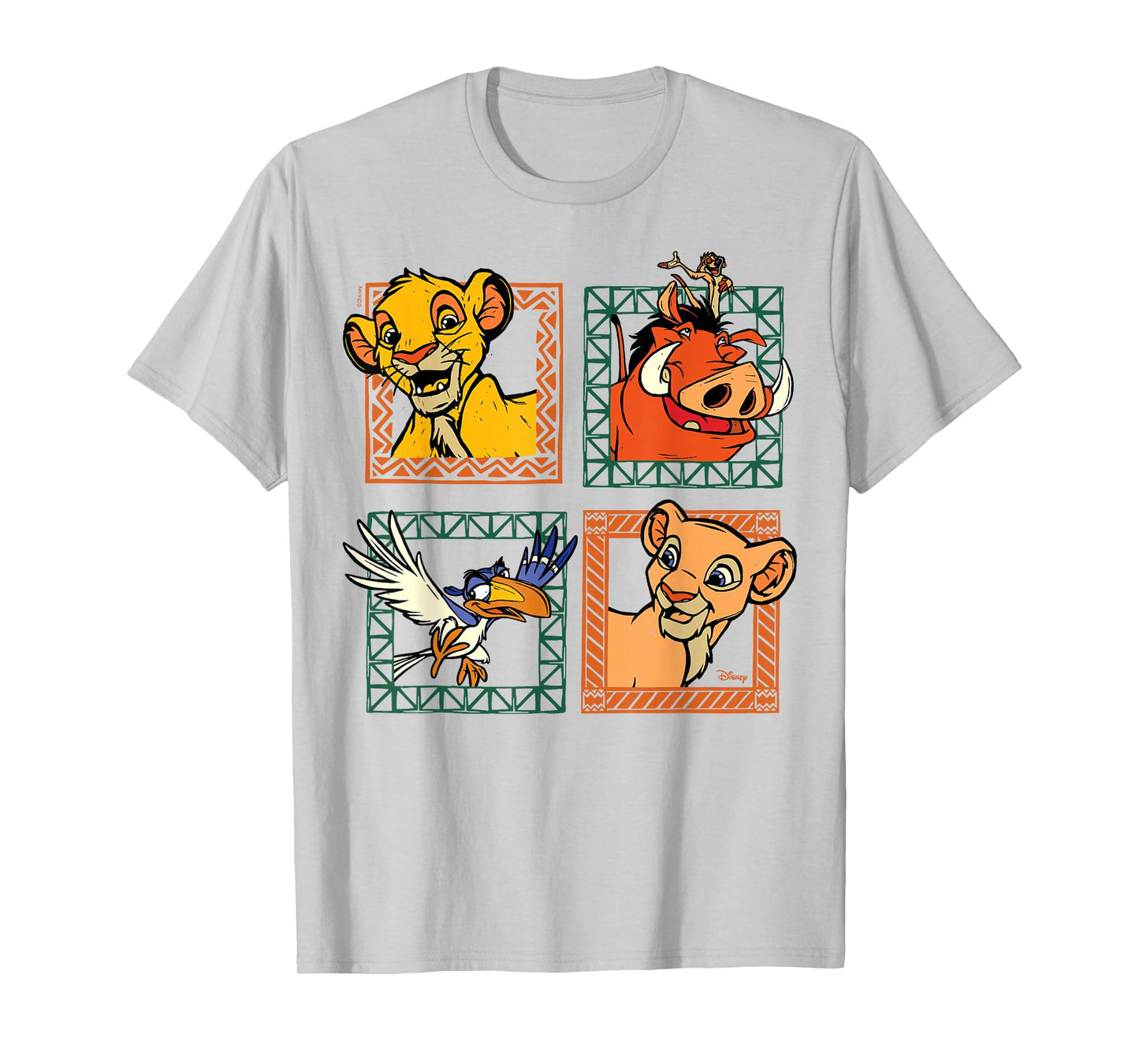 The Lion King - Simba Nala Timon Pumbaa Zazu Character Grid T-Shirt