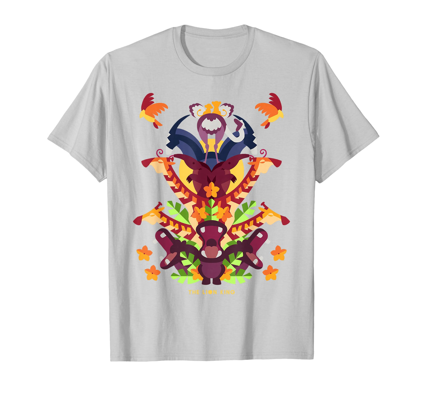Disney Lion King Animal Tower Collage Graphic T-Shirt T-Shirt