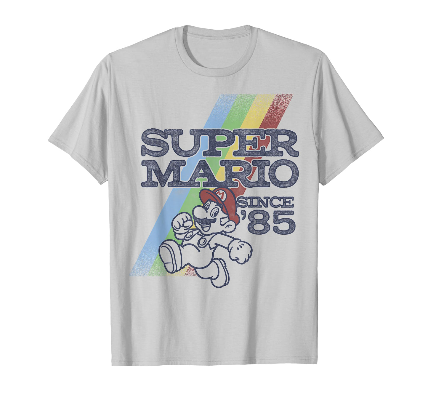 Nintendo Super Mario Retro Rainbow '85 Graphic T-Shirt T-Shirt