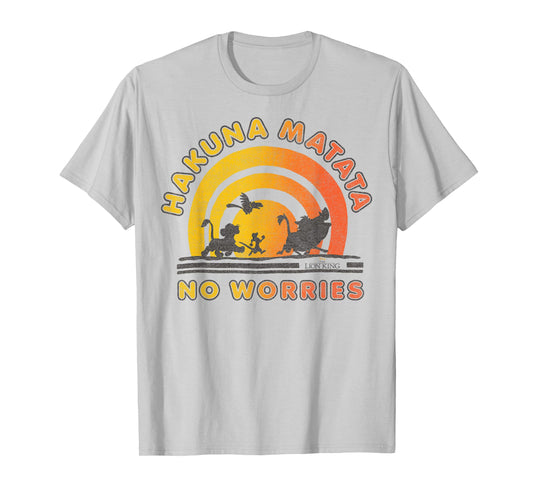 Disney The Lion King Hakuna Matata No Worries Sunset Logo T-Shirt