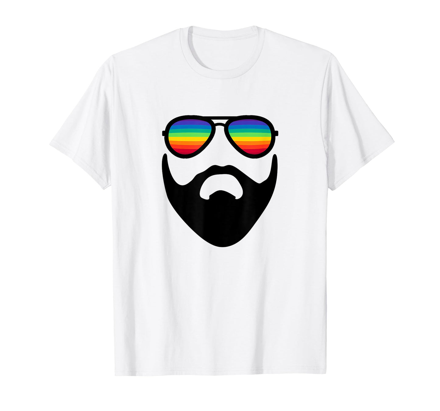 Beard with Rainbow Sunglasses T-Shirt