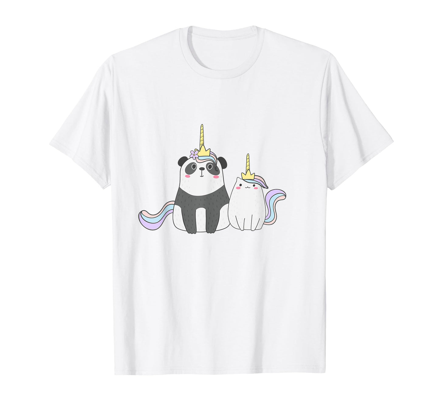 Cute Pandacorn and Caticorn Magical Creature T-Shirt