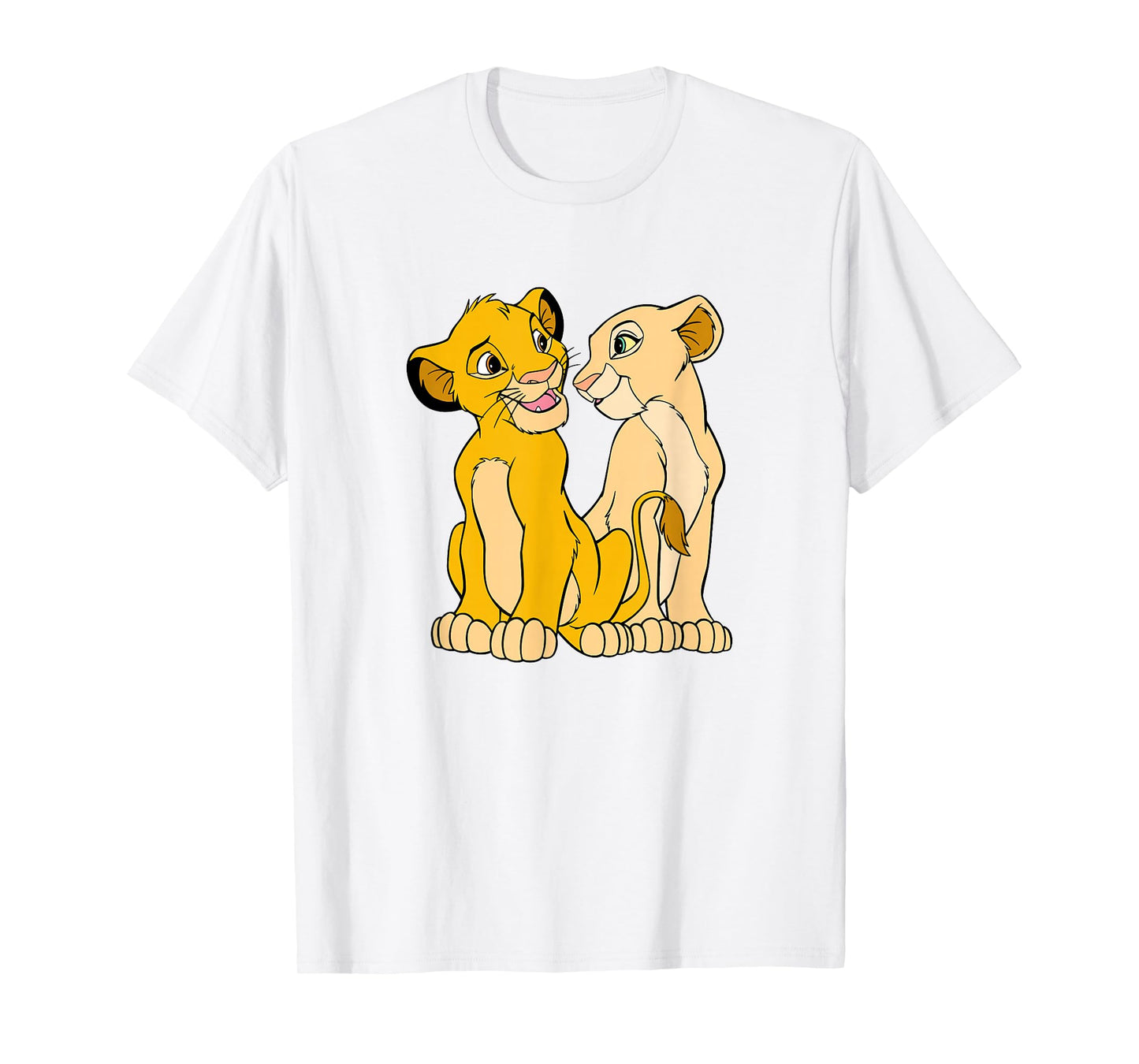 Disney The Lion King Cute Simba Nala Big Chest Portraits T-Shirt