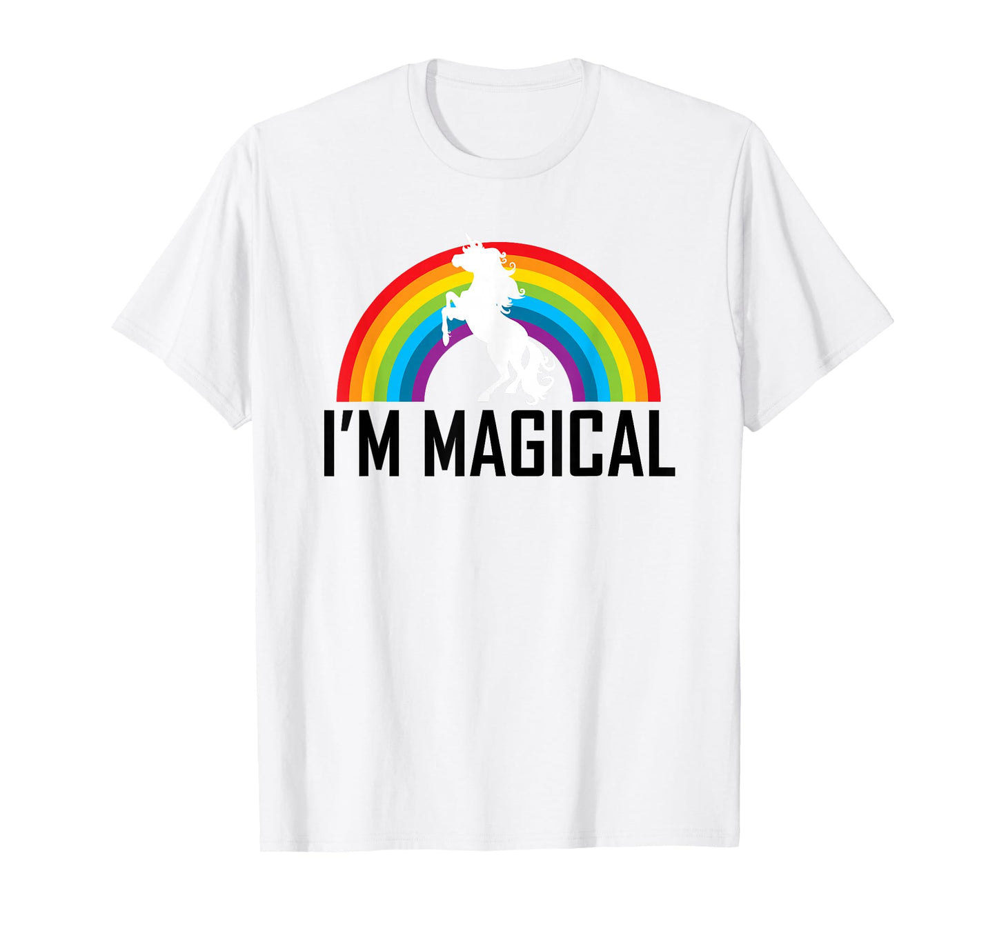 Unicorn I'm Magical Rainbow T Shirt for Girl Women Kids Gift T-Shirt