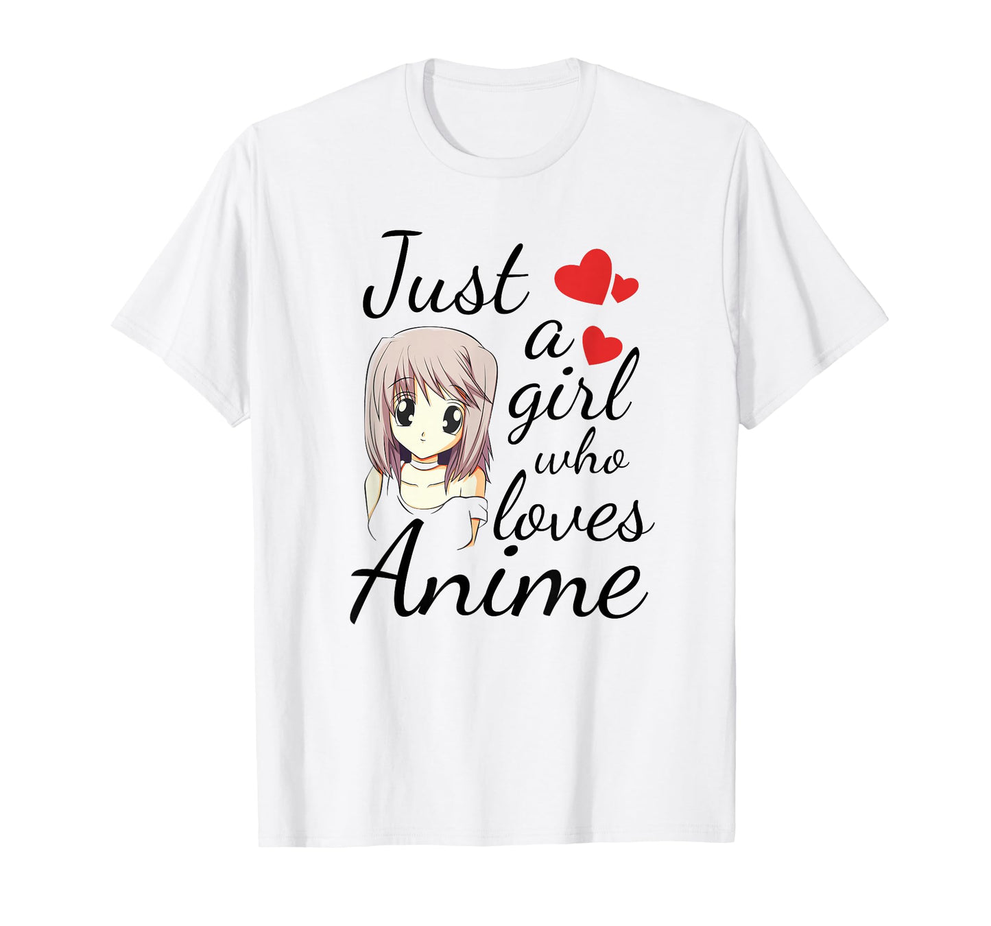 Cute Anime Girl Quote Japanese Kawaii Cartoon Graphic T-Shirt