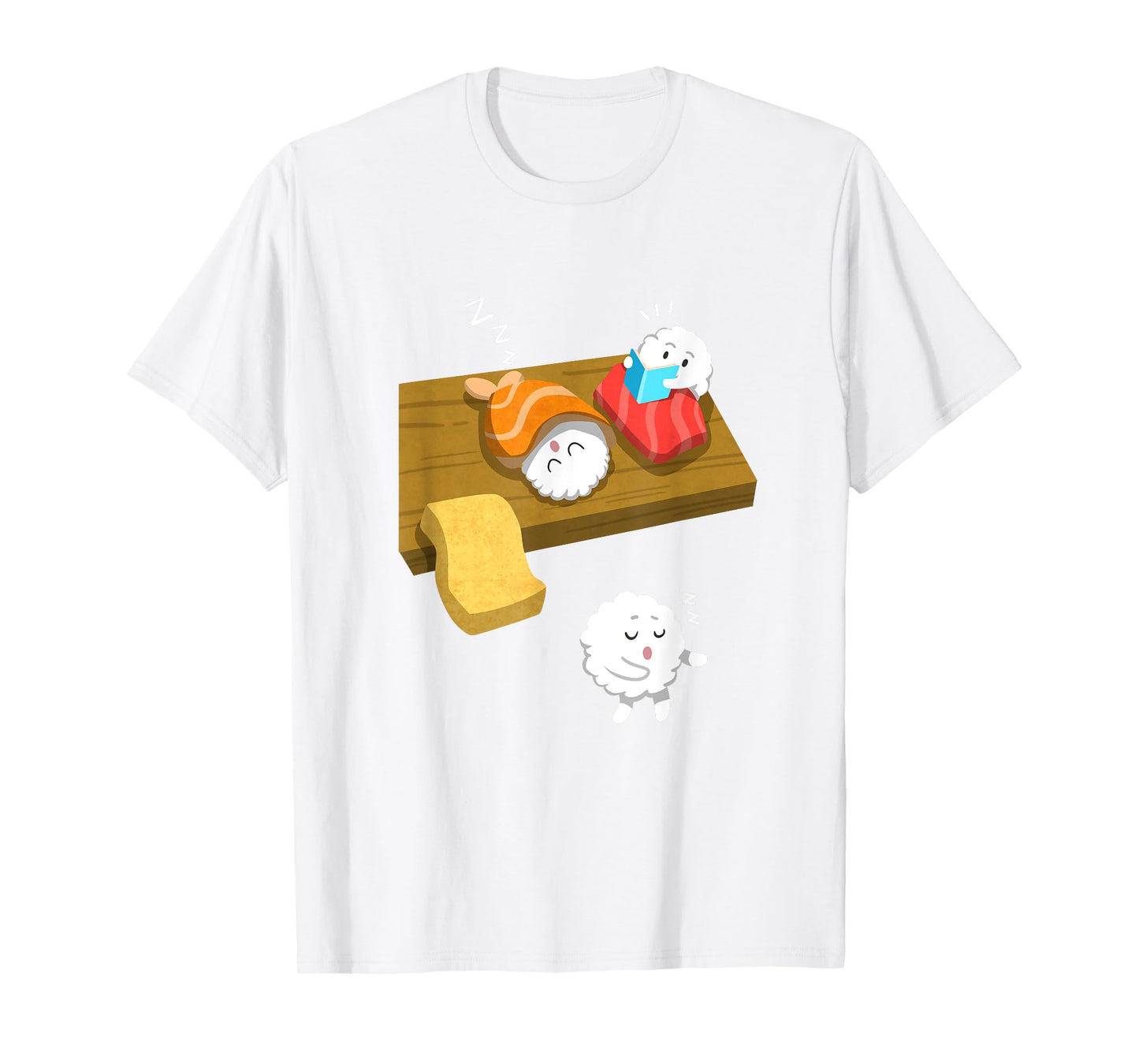 Sleep Walking Sushi Funny Japanese Food Sashimi Gift T Shirt T-Shirt