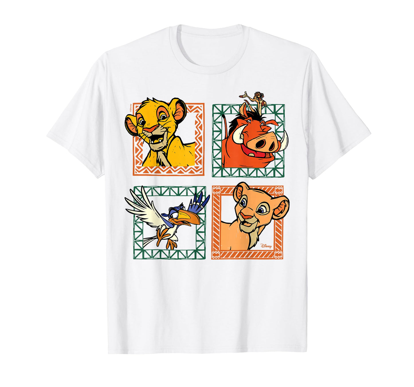 The Lion King - Simba Nala Timon Pumbaa Zazu Character Grid T-Shirt