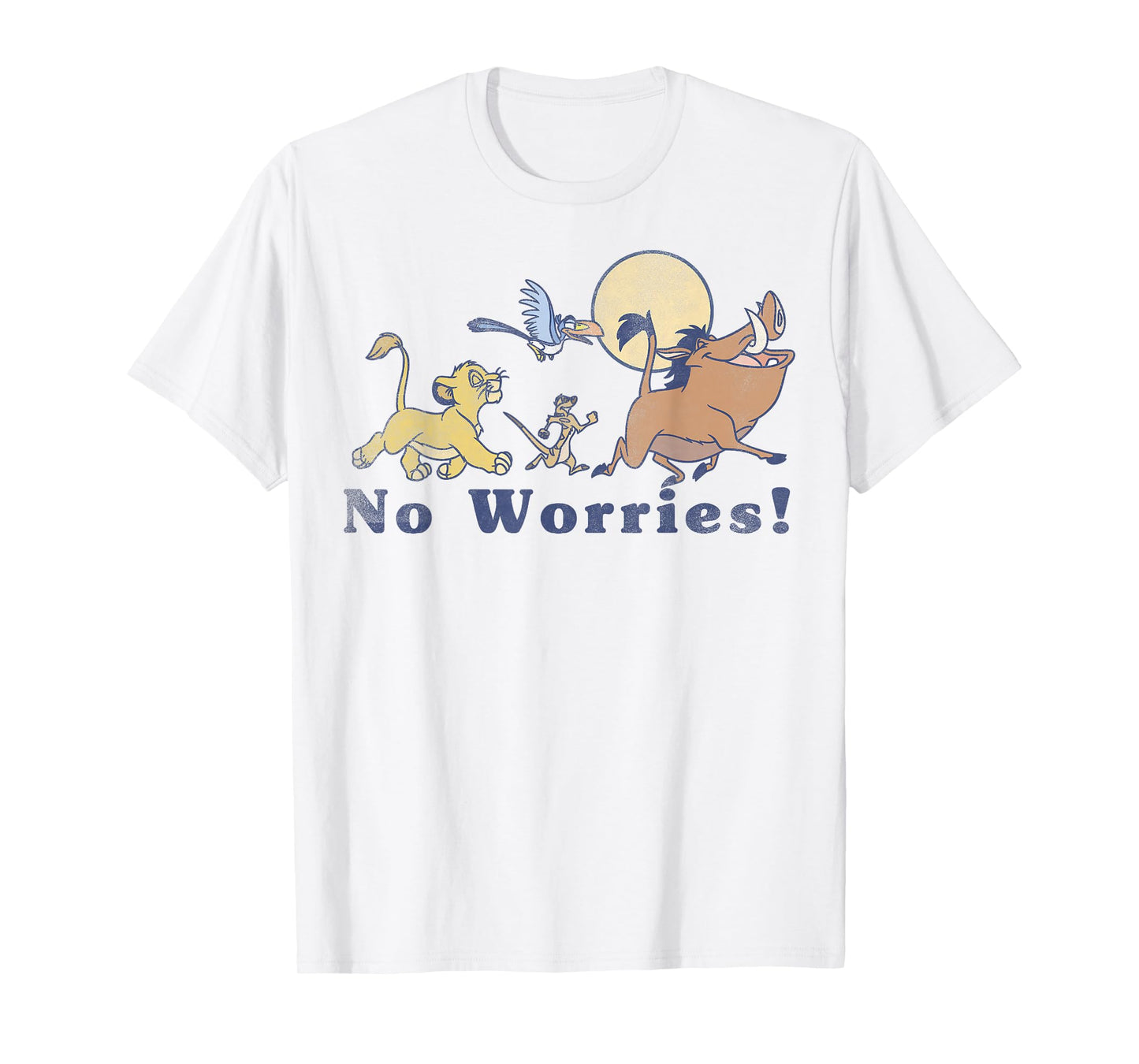 Disney Lion King No Worries Vintage Group Shot T-Shirt