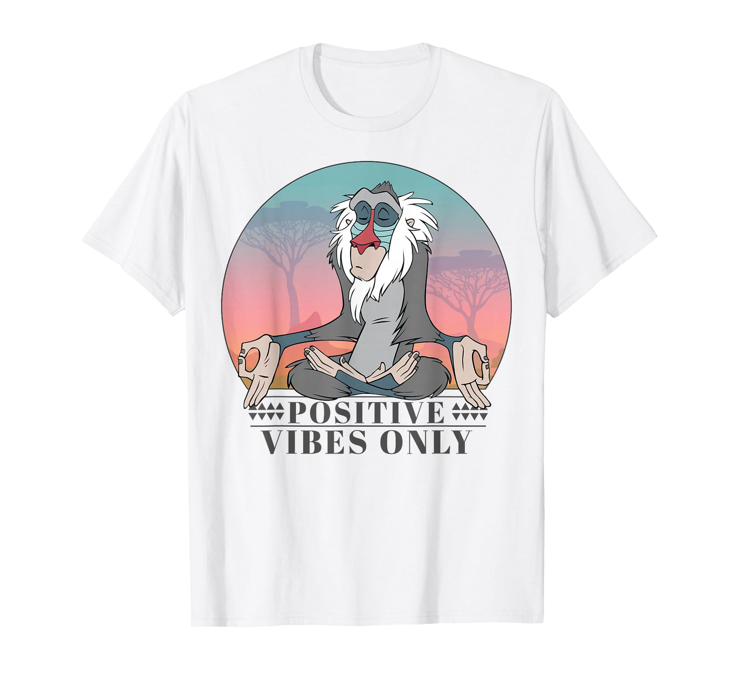 Disney The Lion King Rafiki Positive Vibes Only Vintage T-Shirt