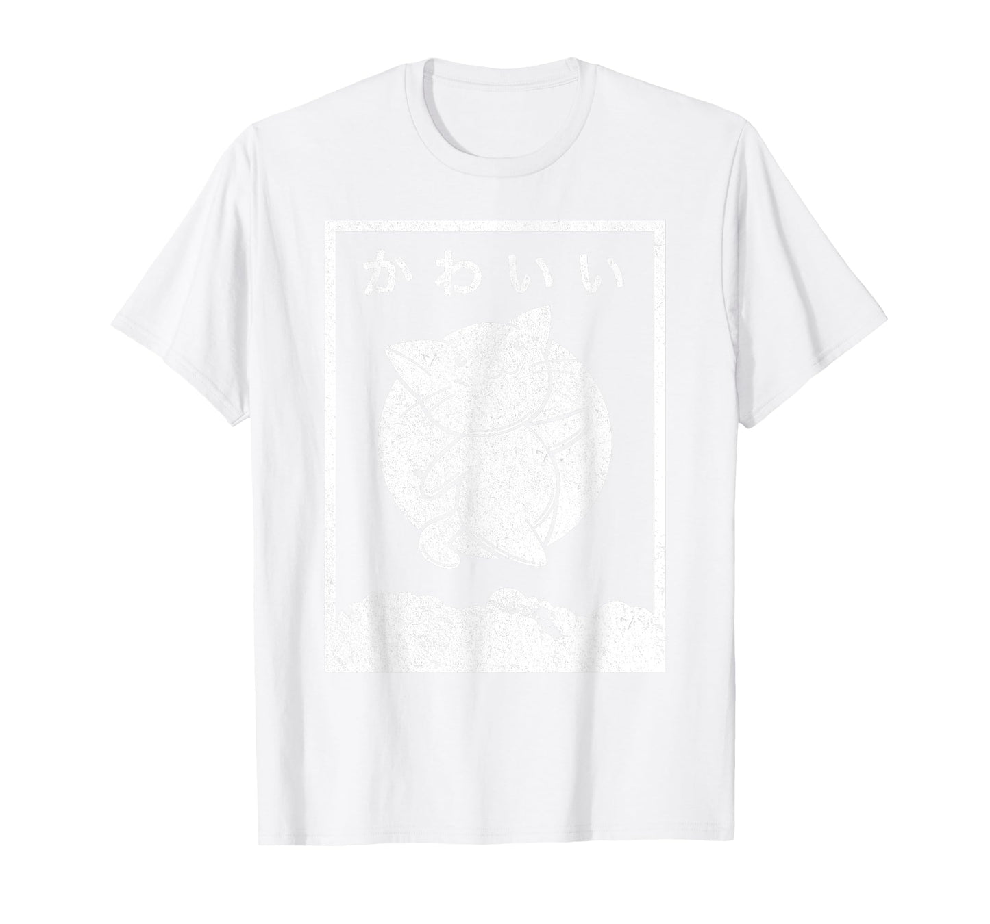 Kawaii Cat Shirt. Retro Style Anime T-Shirt