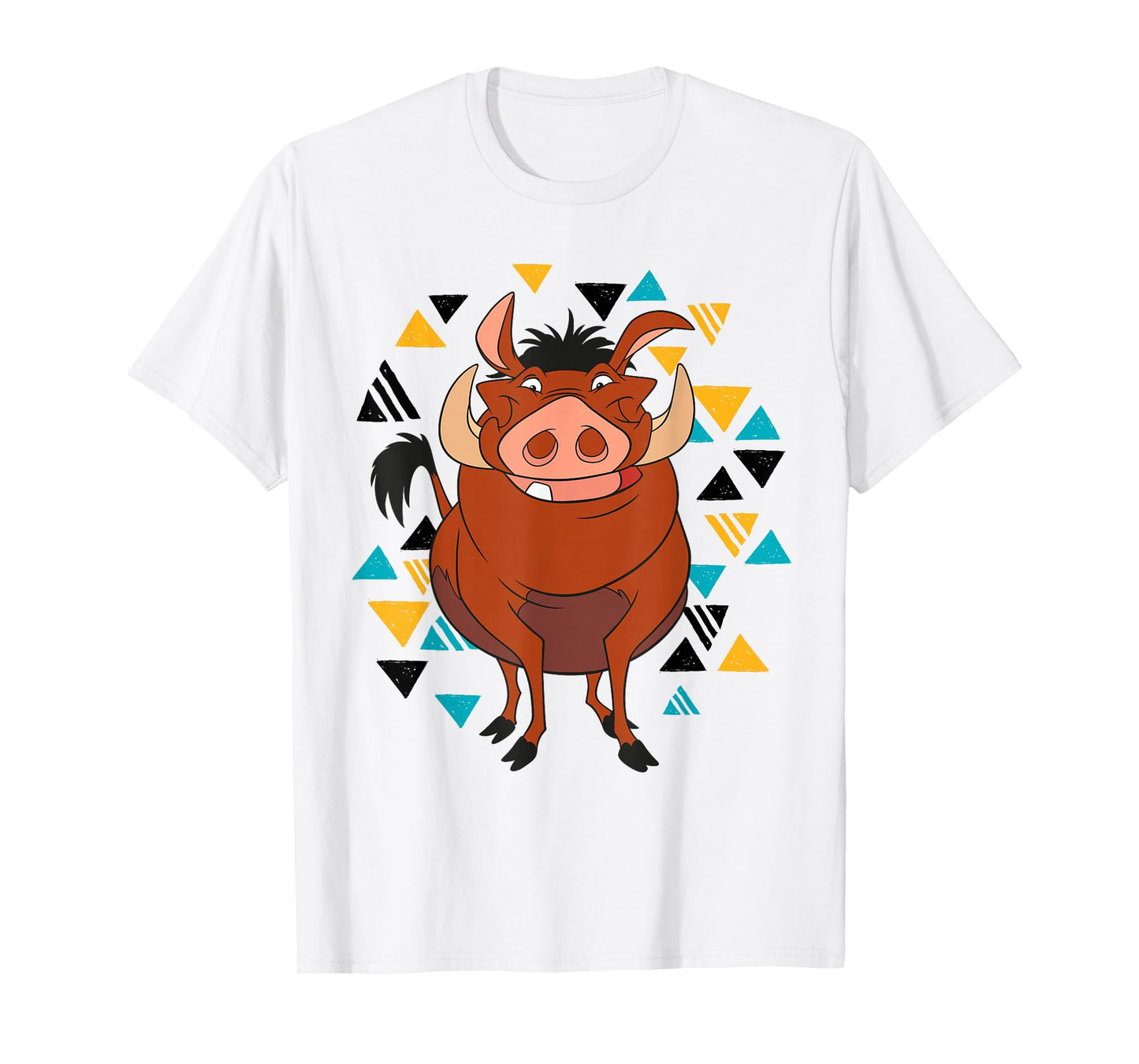 Disney The Lion King Pumbaa 90s Triangles T-Shirt T-Shirt