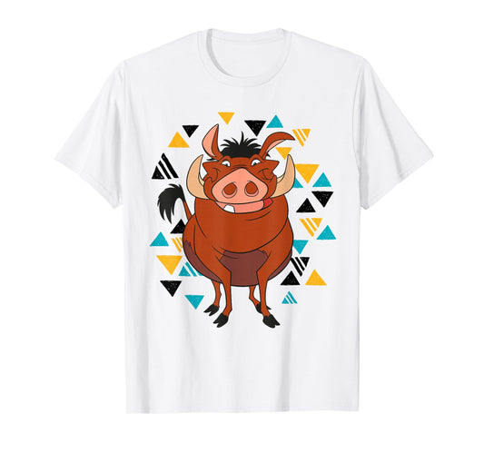 Disney The Lion King Pumbaa 90s Triangles T-Shirt T-Shirt