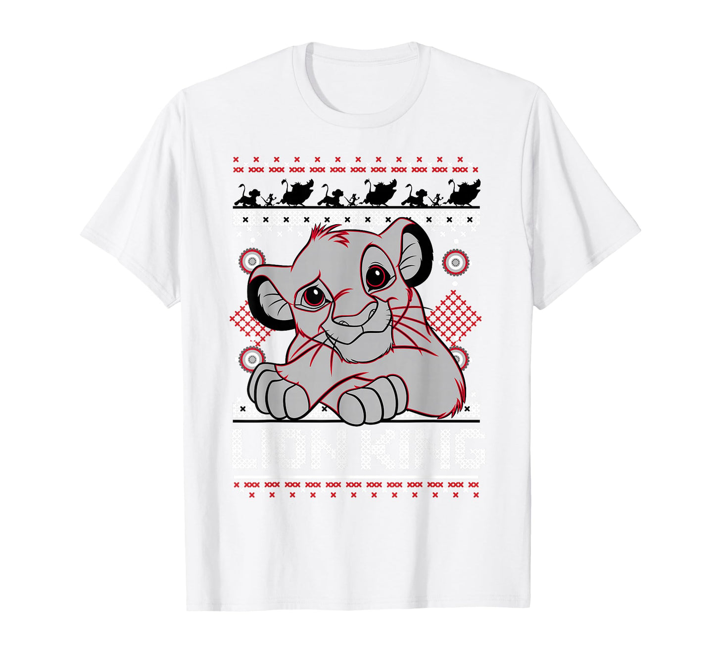 Disney Lion King Simba Ugly Christmas Sweater Design T-Shirt T-Shirt