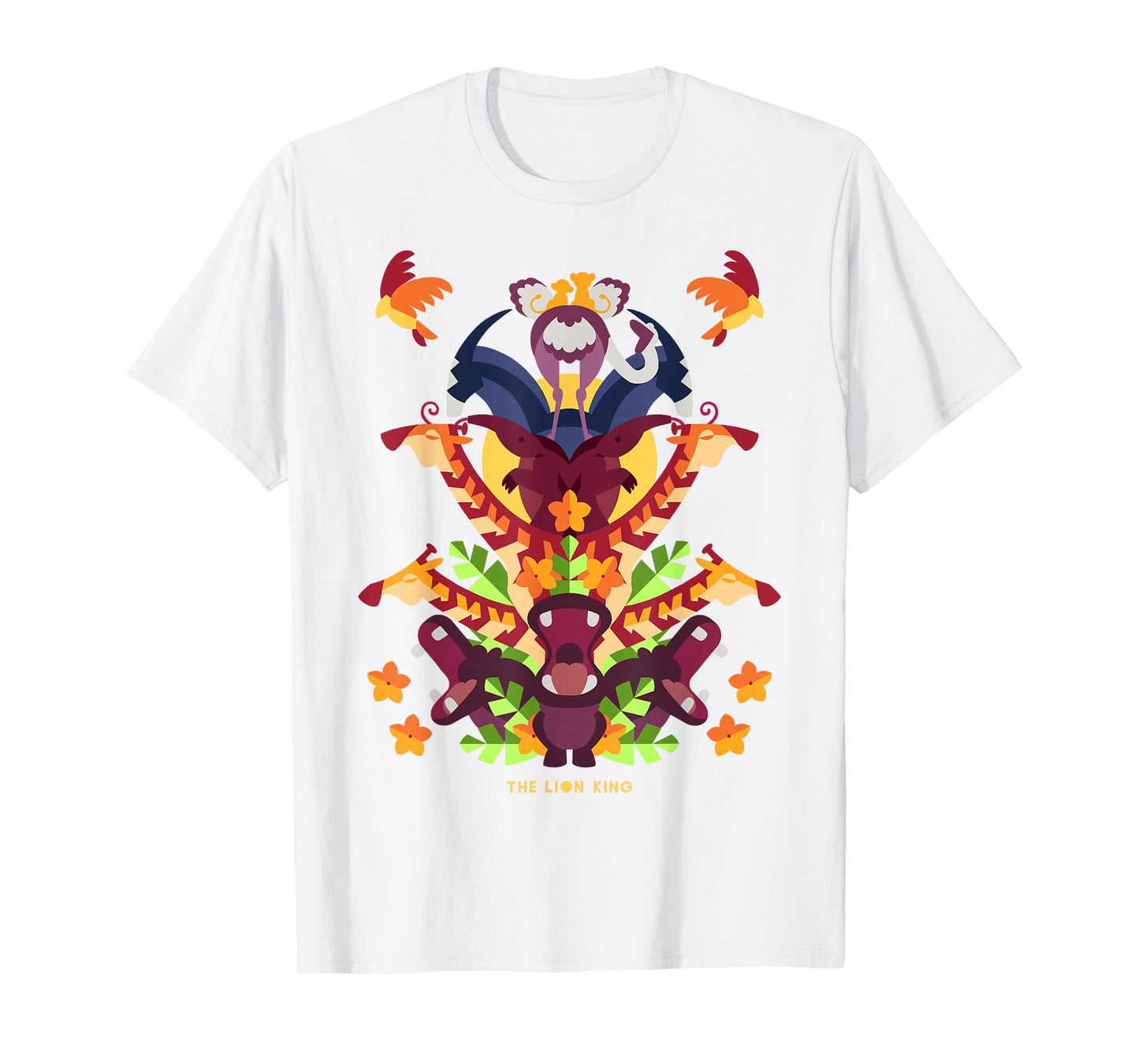 Disney Lion King Animal Tower Collage Graphic T-Shirt T-Shirt