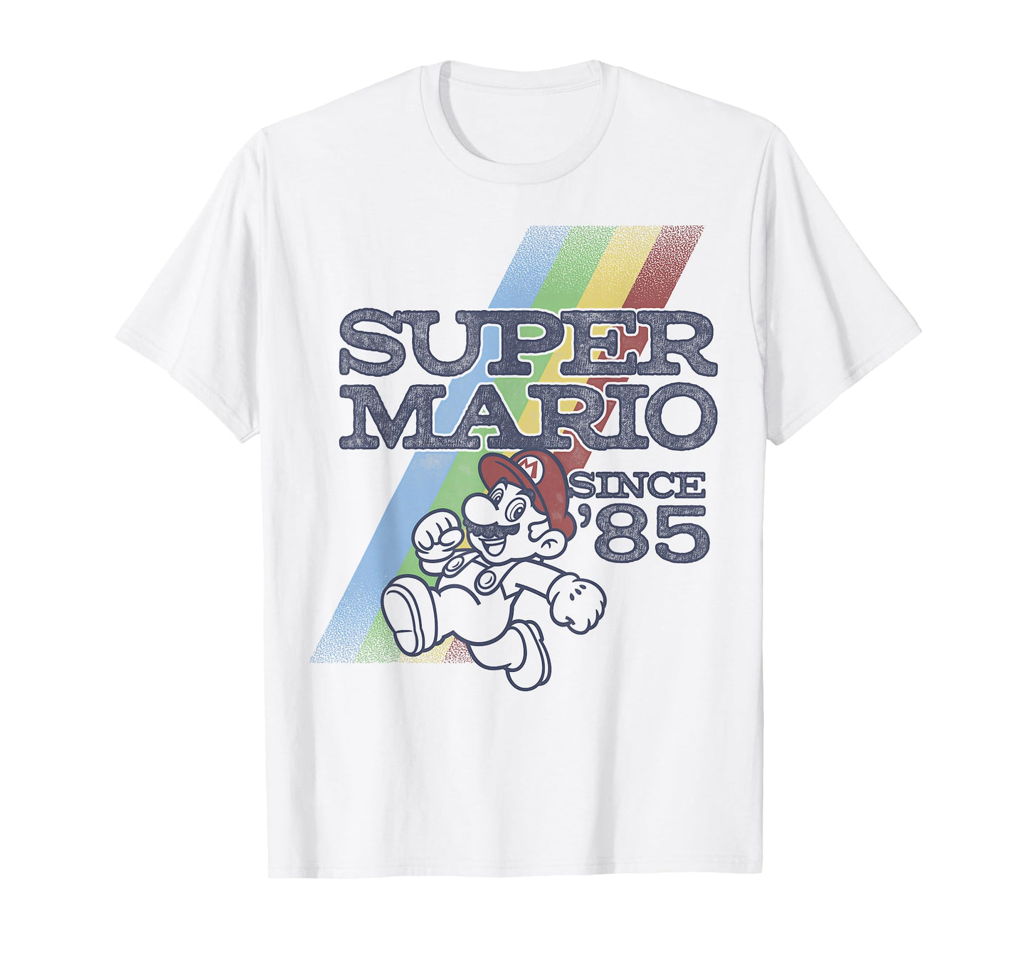 Nintendo Super Mario Retro Rainbow '85 Graphic T-Shirt T-Shirt