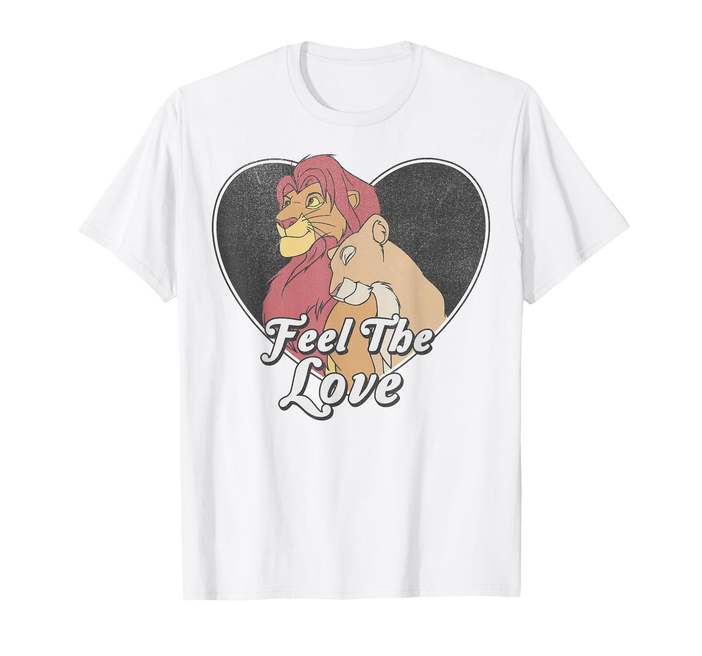 Disney The Lion King Valentine's Day Feel The Love Vintage T-Shirt